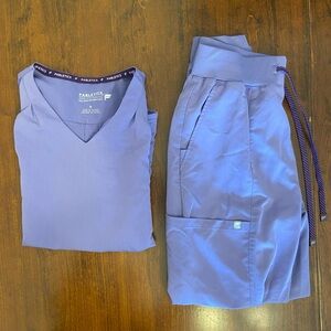 SOLD Fabletics Lavender V-Neck Scrub Set